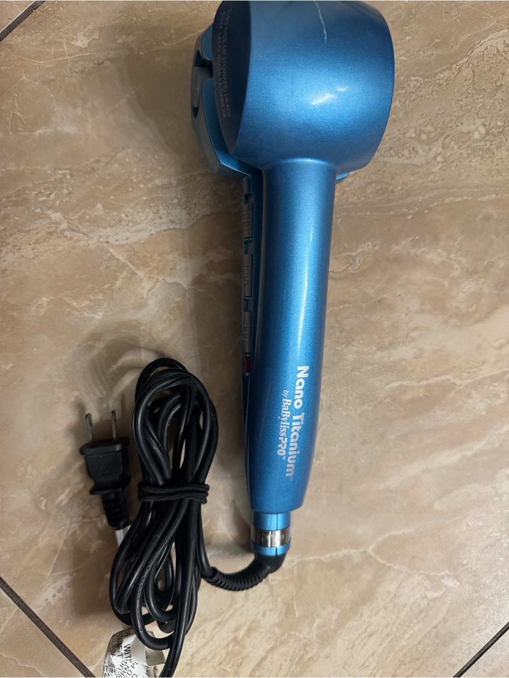 BaBylissPRO Nano Titanium Blue Automatic Curling Iron